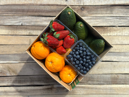 Mixed Fruit Box: Avocados, Blueberries, Strawberries & Oranges - Urban Addresses Only